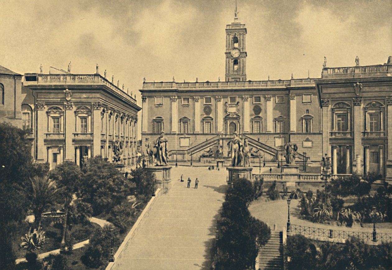 Roma - Kapitol: w centrum Pałac Senatorów obecnie Ratusz, 1910 r. autorstwa Unbekannt