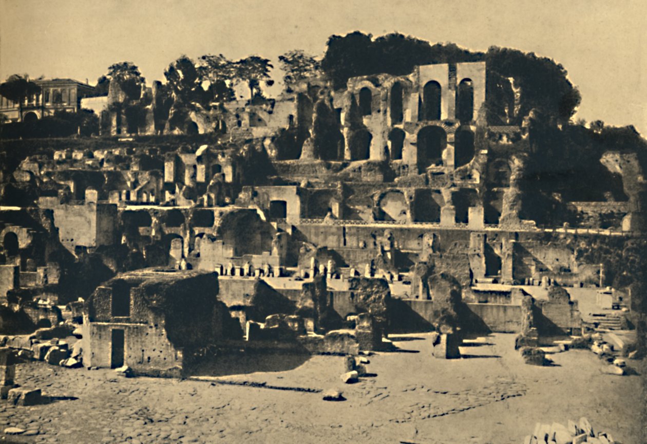 Roma - Ruiny domu Kaliguli górującego nad Domem Założycielek, 1910 autorstwa Unbekannt