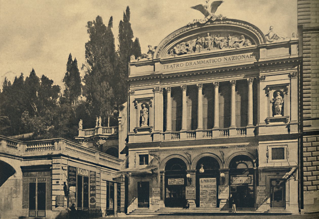 Rzym - Via Nazionale. Narodowy Teatr Dramatyczny i Willa Colonna, 1910 autorstwa Unbekannt