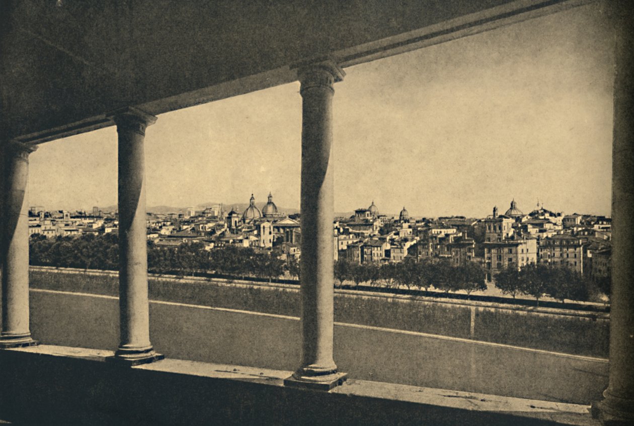 Roma - Widok na miasto z logii Bramantego w zamku św. Anioła, 1910 autorstwa Unbekannt