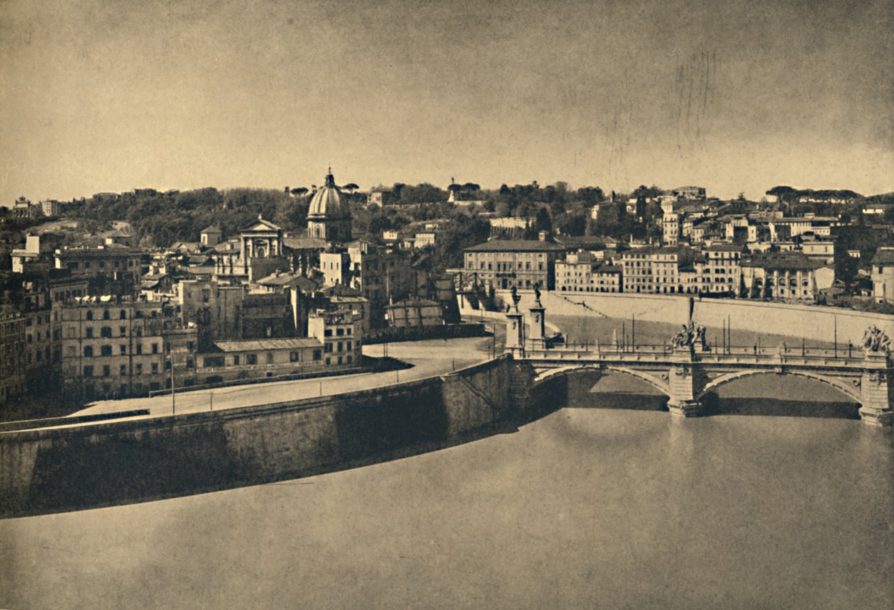 Roma - Widok nowego mostu Wiktora Emanuela, 1910 autorstwa Unbekannt