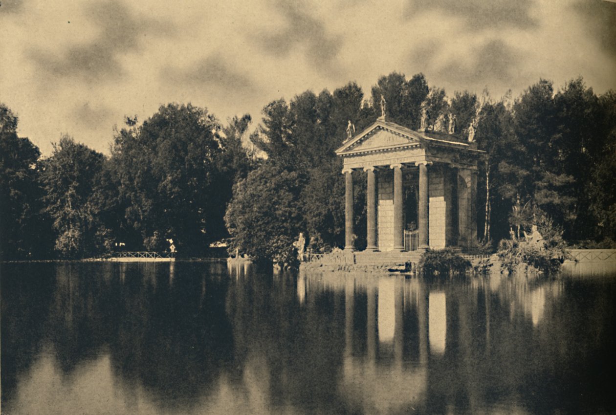 Roma - Villa Borghese Umberto I. - Mała Świątynia w ogrodzie nad jeziorem, 1910 autorstwa Unbekannt