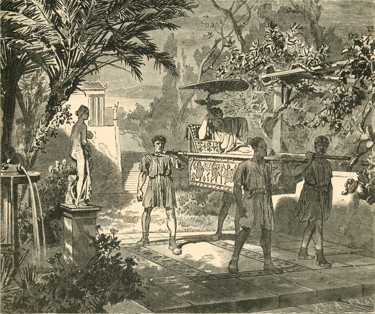 Scena z ogrodu rzymskiego, 1890 r. autorstwa Unbekannt