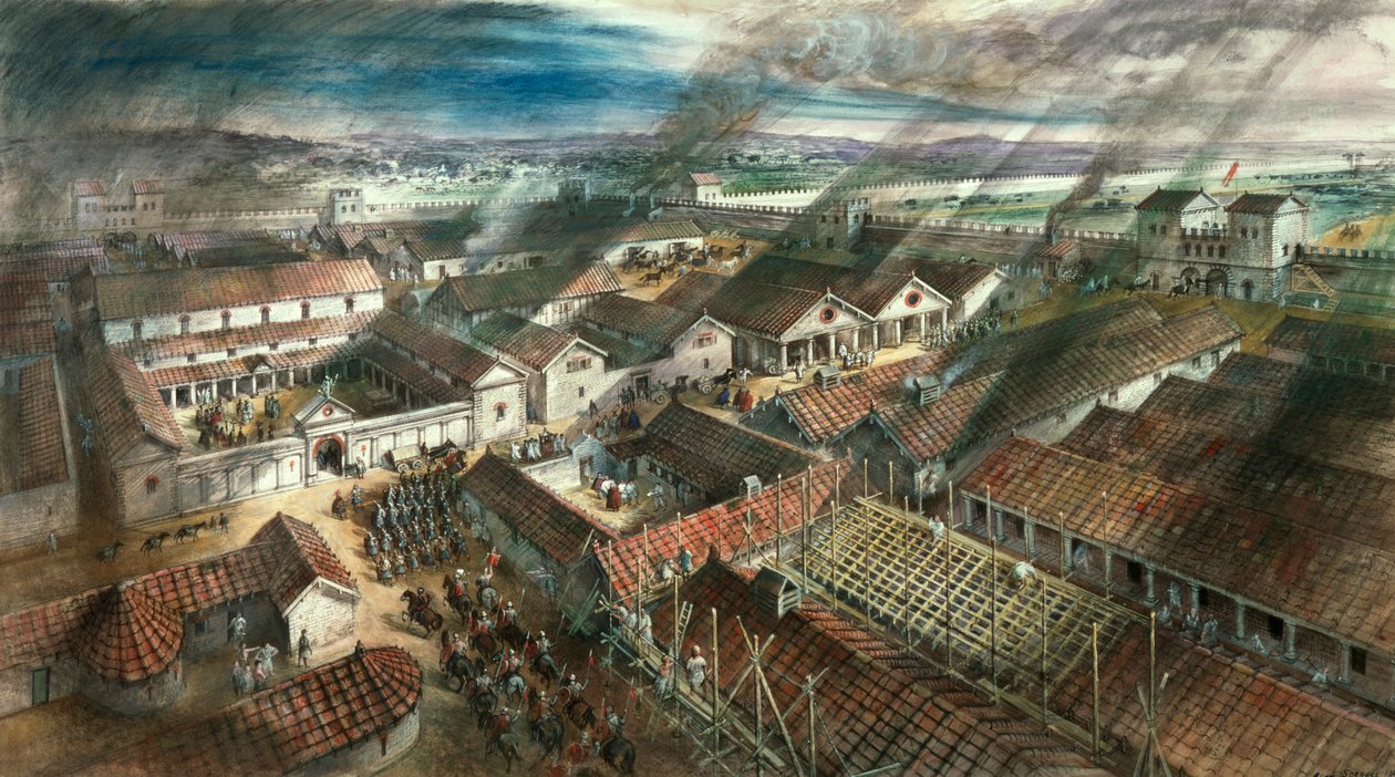 Fort rzymski w Londynie, ok. 122 rne autorstwa Unbekannt