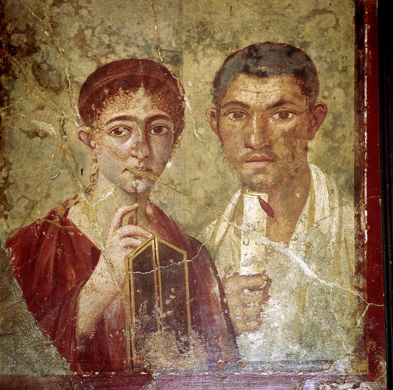 Rzymski obraz portretowy Terencjusza Neo i jego żony, Pompeje, Włochy autorstwa Unbekannt