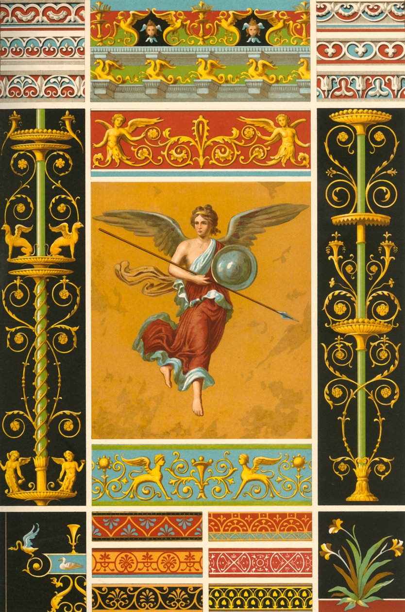 Rzymskie malowidło ścienne i polichromowane płaskorzeźby, 1898 r. autorstwa Unbekannt