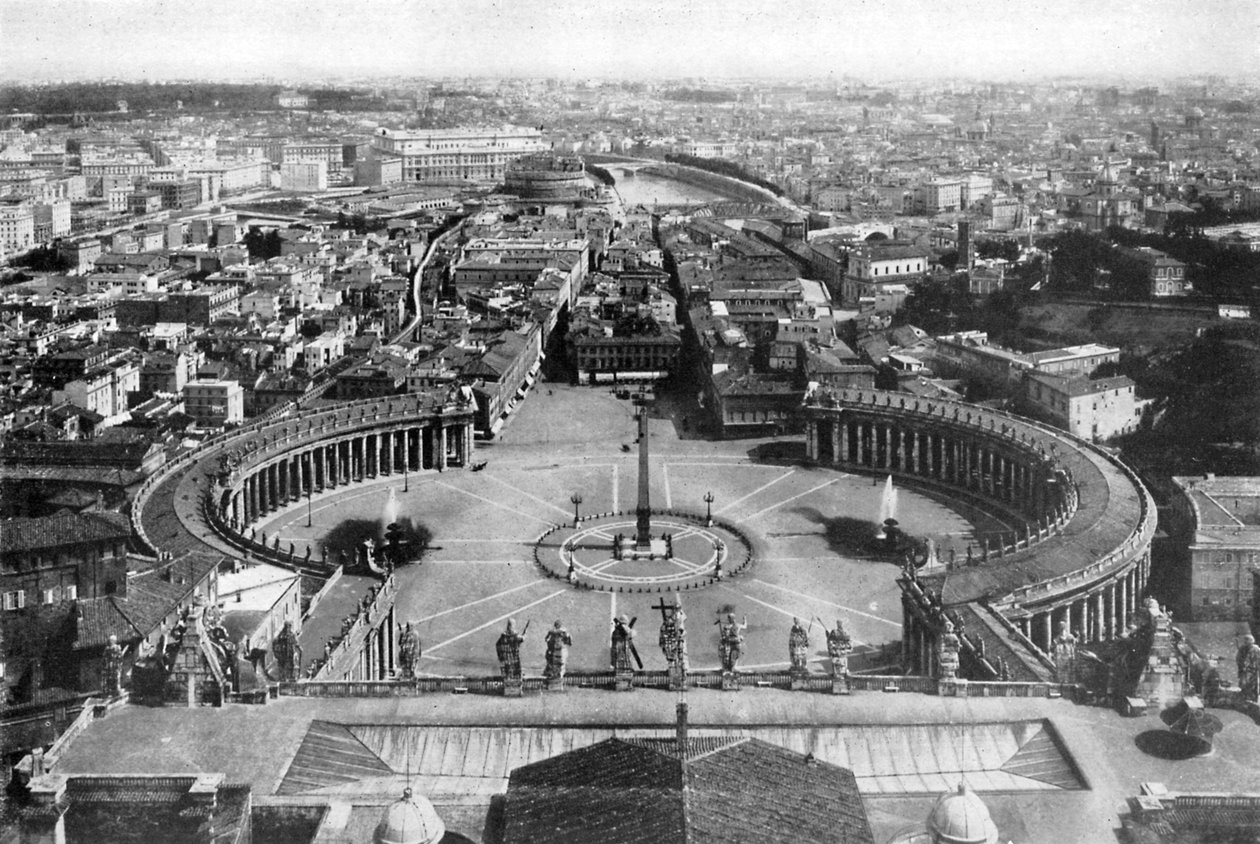 Rzym widziany z kopuły św. Piotra, 1926 r. autorstwa Unbekannt