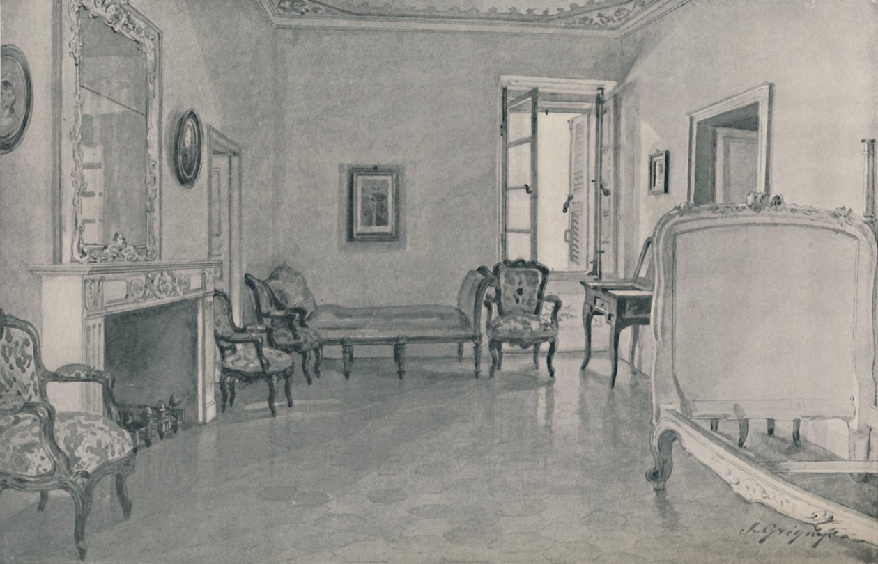 Pokój, w którym urodził się Napoleon, 1896 autorstwa Unbekannt