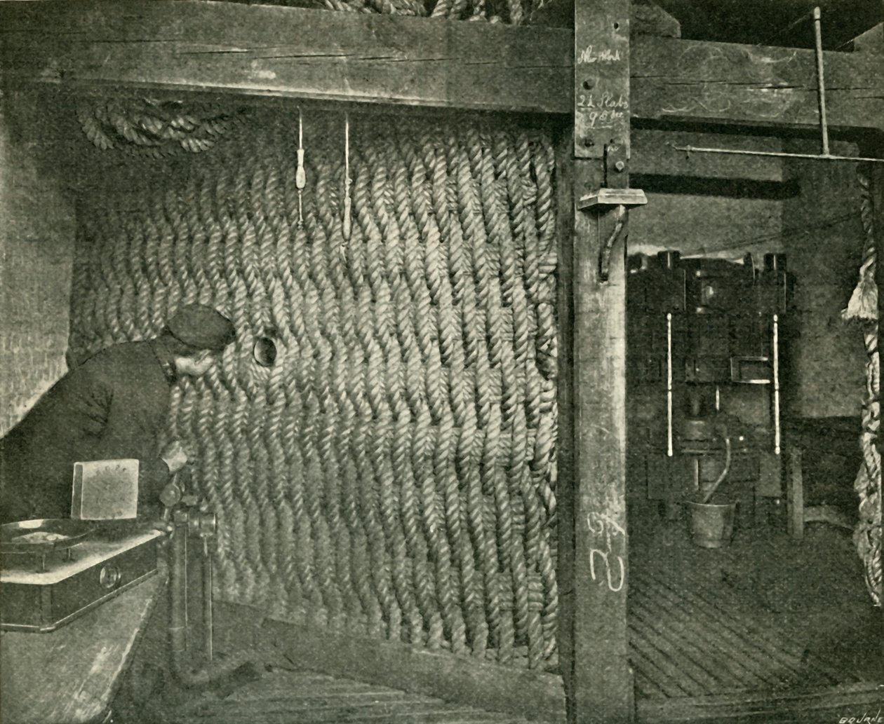 Siatka linowa używana do ochrony podczas naciskania materiałów wybuchowych z bawełny, 1901. autorstwa Unbekannt