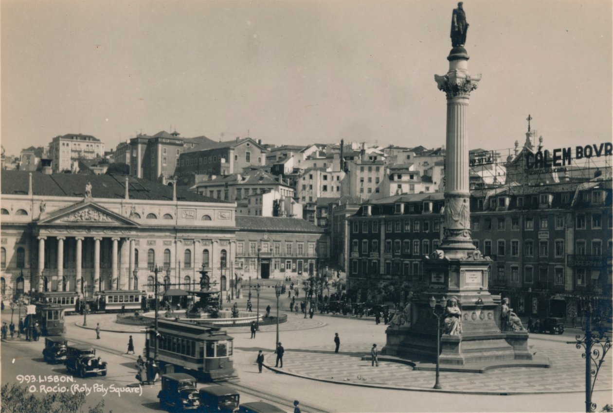 Plac Rossio, Lizbona, Portugalia, 1936 autorstwa Unbekannt