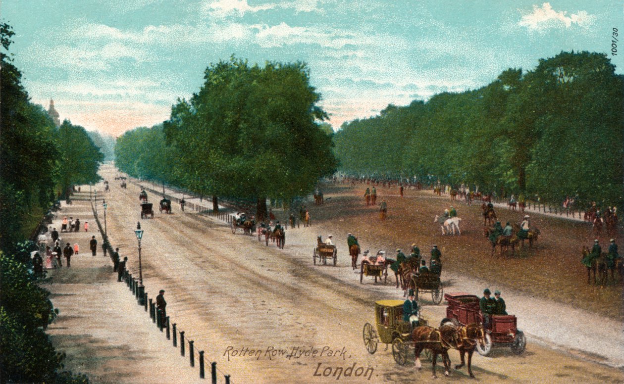 Rotten Row, Hyde Park, Londyn, ok. 1910 r. autorstwa Unbekannt