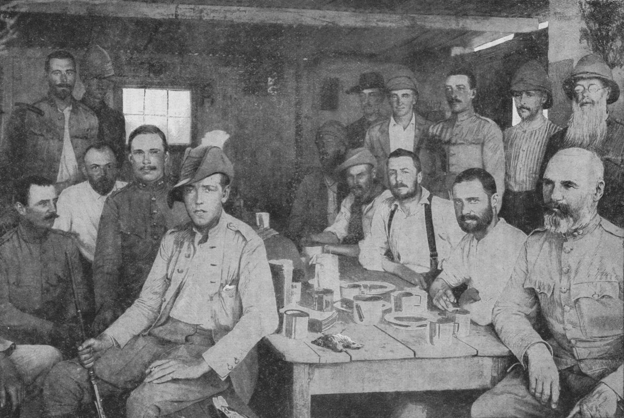 Roughing It By the Modder River: Mesa oficerska 3. Straży Grenadierów, 1902 autorstwa Unbekannt