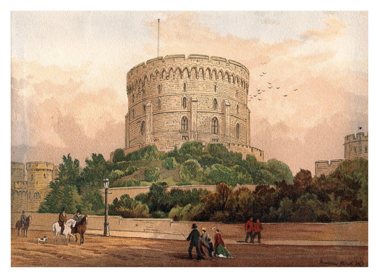 Okrągła Wieża, Windsor, 1880 autorstwa Unbekannt