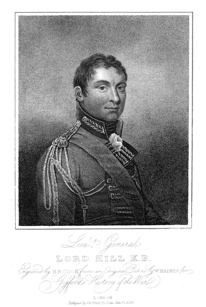 Rowland Hill, 1. wicehrabia, angielski żołnierz, 1815 autorstwa Unbekannt