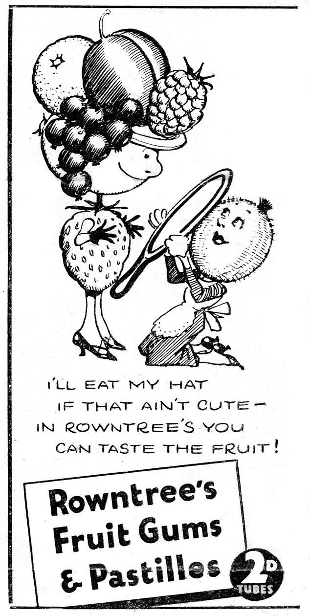 Gumy i pastylki owocowe Rowntrees, 1938 autorstwa Unbekannt