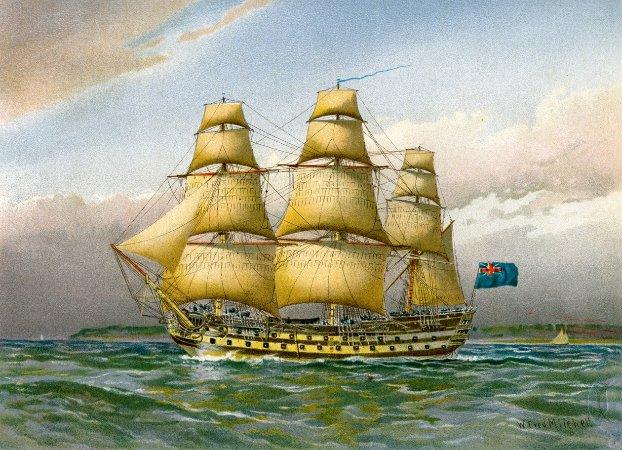 Okręt wojenny Royal Navy, c1760 c1890-c1893 autorstwa Unbekannt