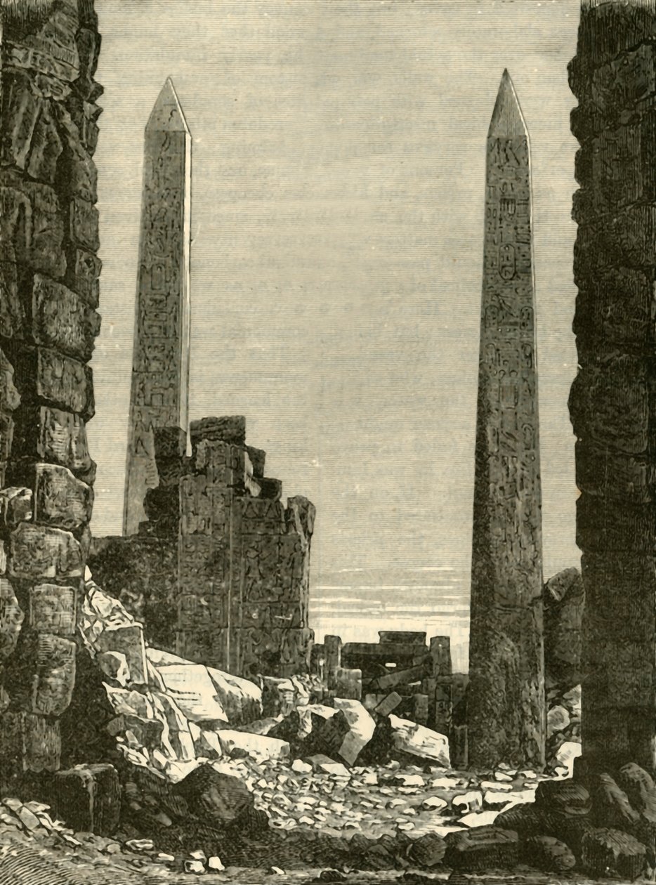 Ruiny w Karnaku, 1890 r. autorstwa Unbekannt