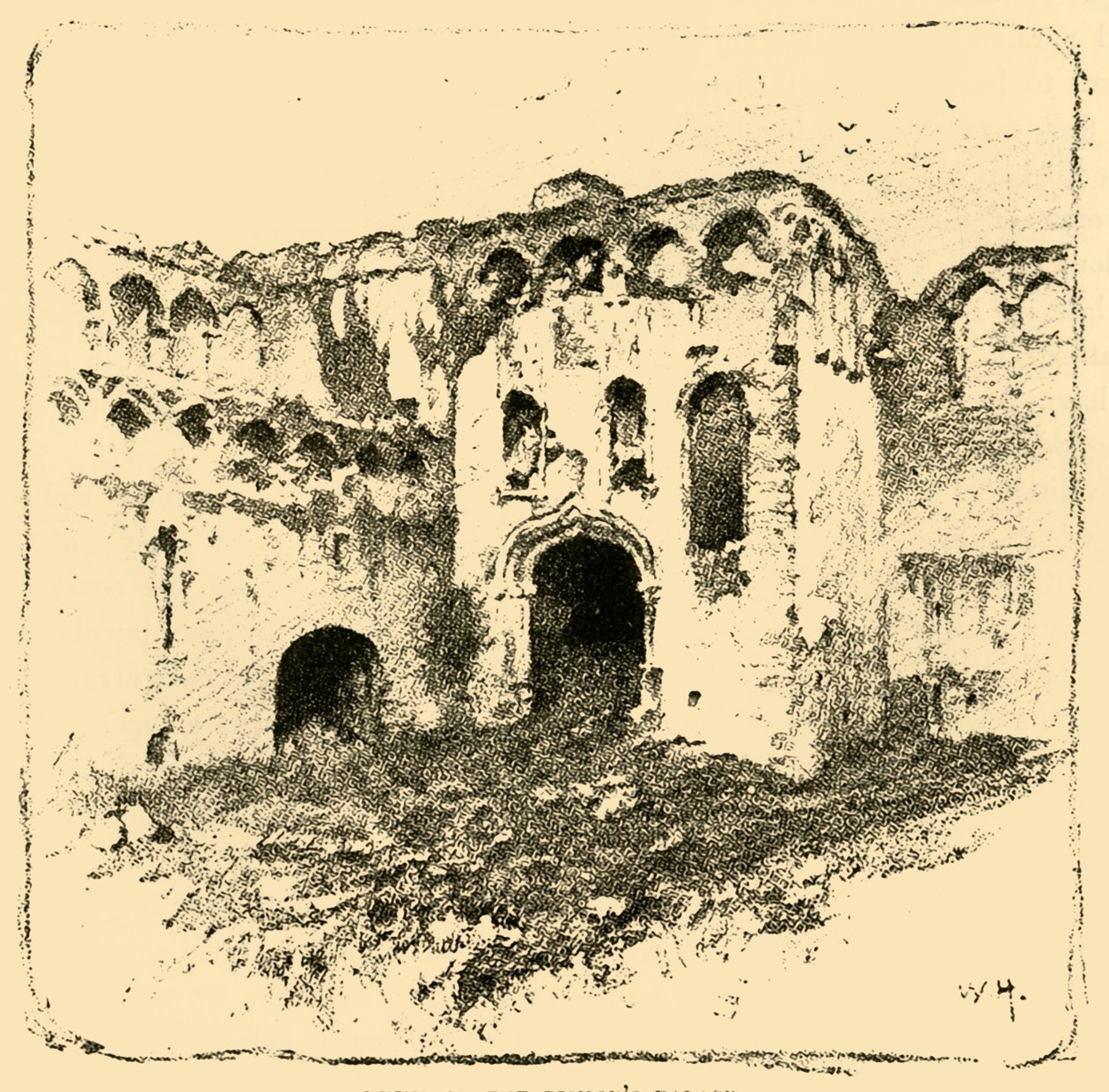 Ruiny Pałacu Biskupów, 1898. autorstwa Unbekannt