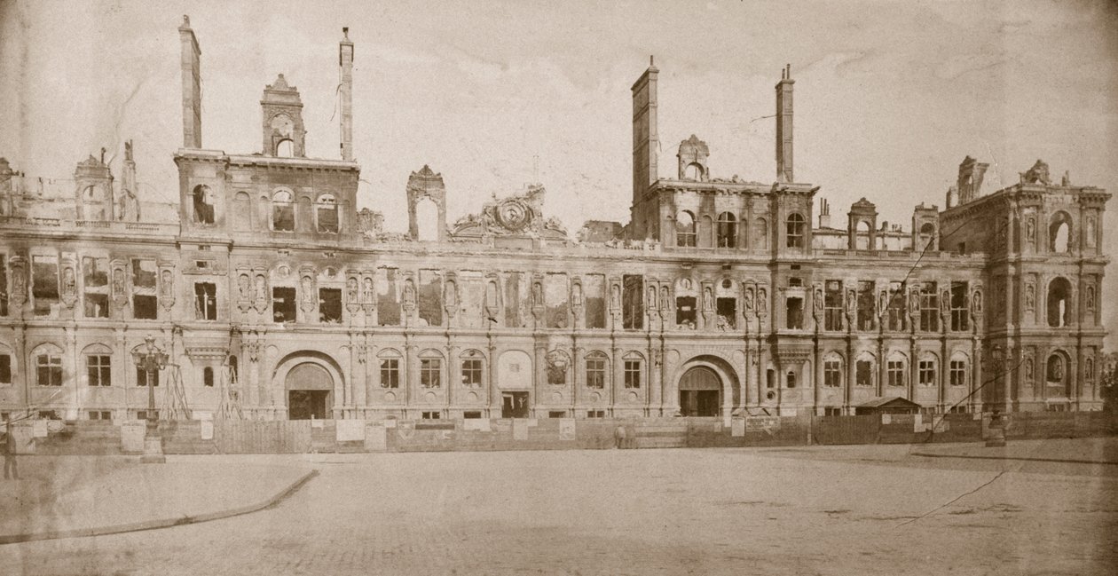 Ruiny Hotelu de Ville, Paryż, maj 1871 autorstwa Unbekannt