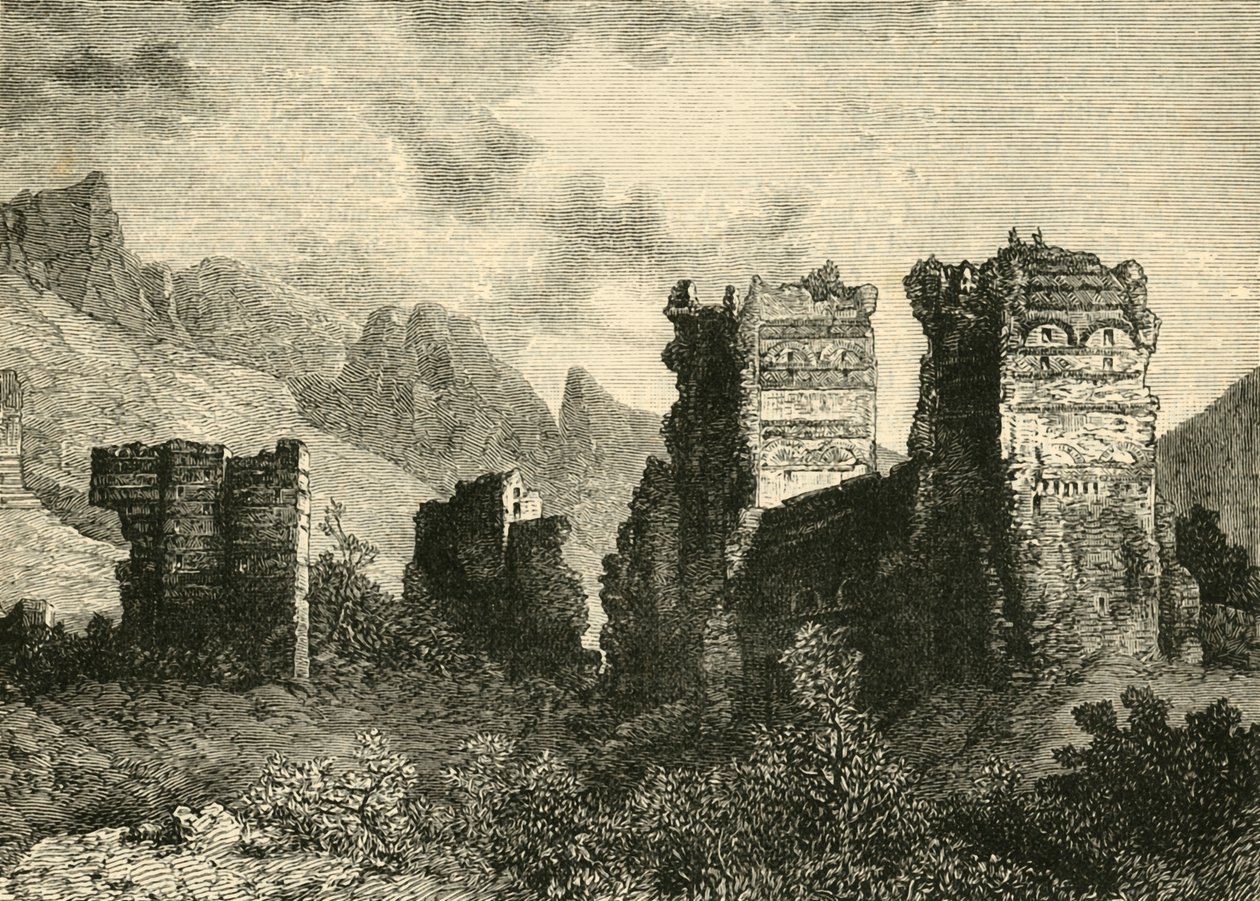 Ruiny murów Starego Miasta, Antiochia, 1890 r. autorstwa Unbekannt