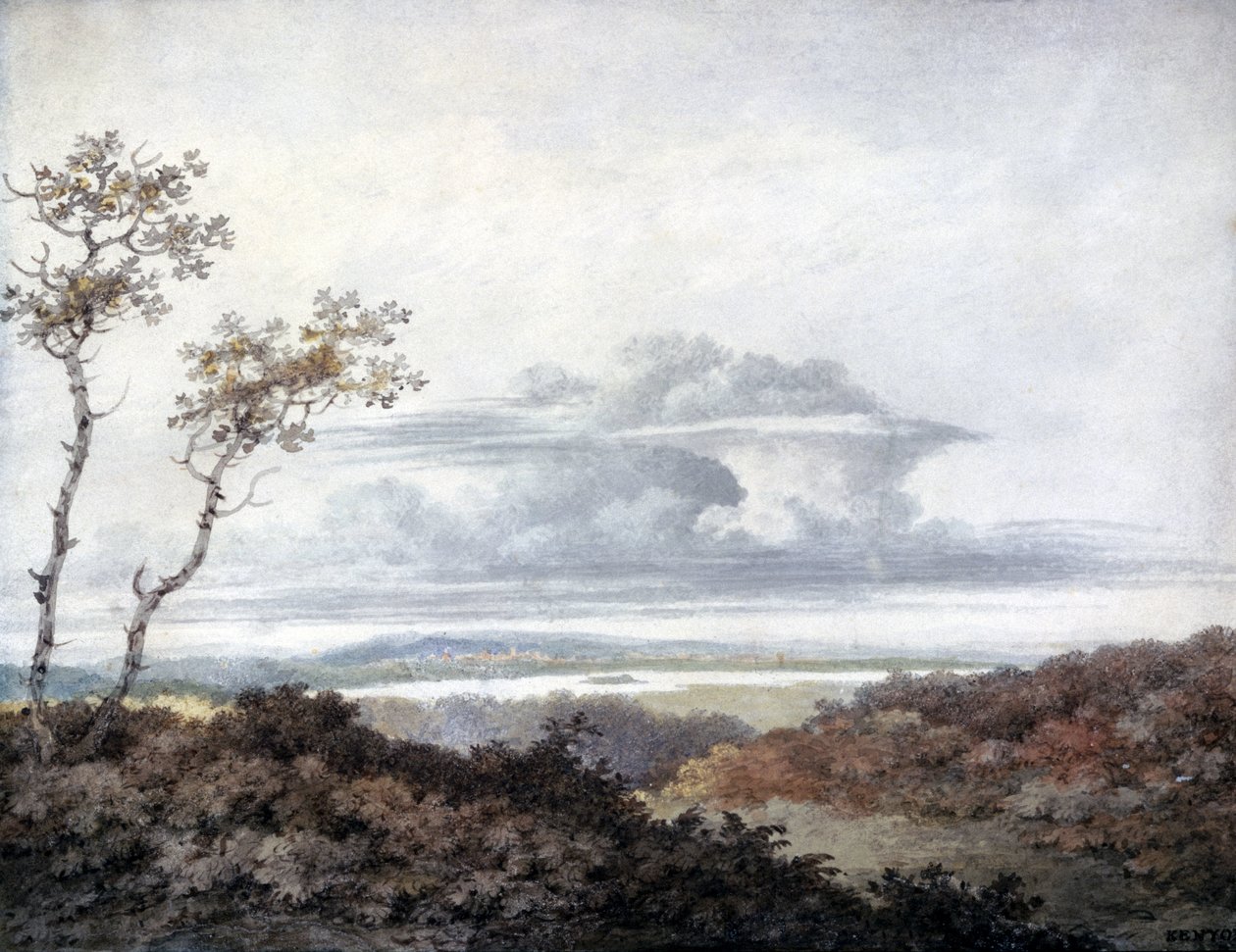 Studium krajobrazu wiejskiego i chmur, Luke Howard, marzec 1849 autorstwa Unbekannt