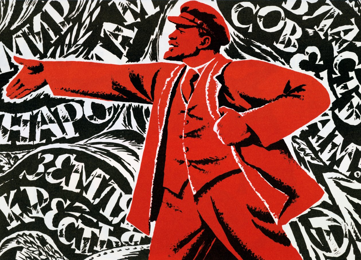 Plakat Rosyjskiej Partii Komunistycznej, XX wiek autorstwa Unbekannt