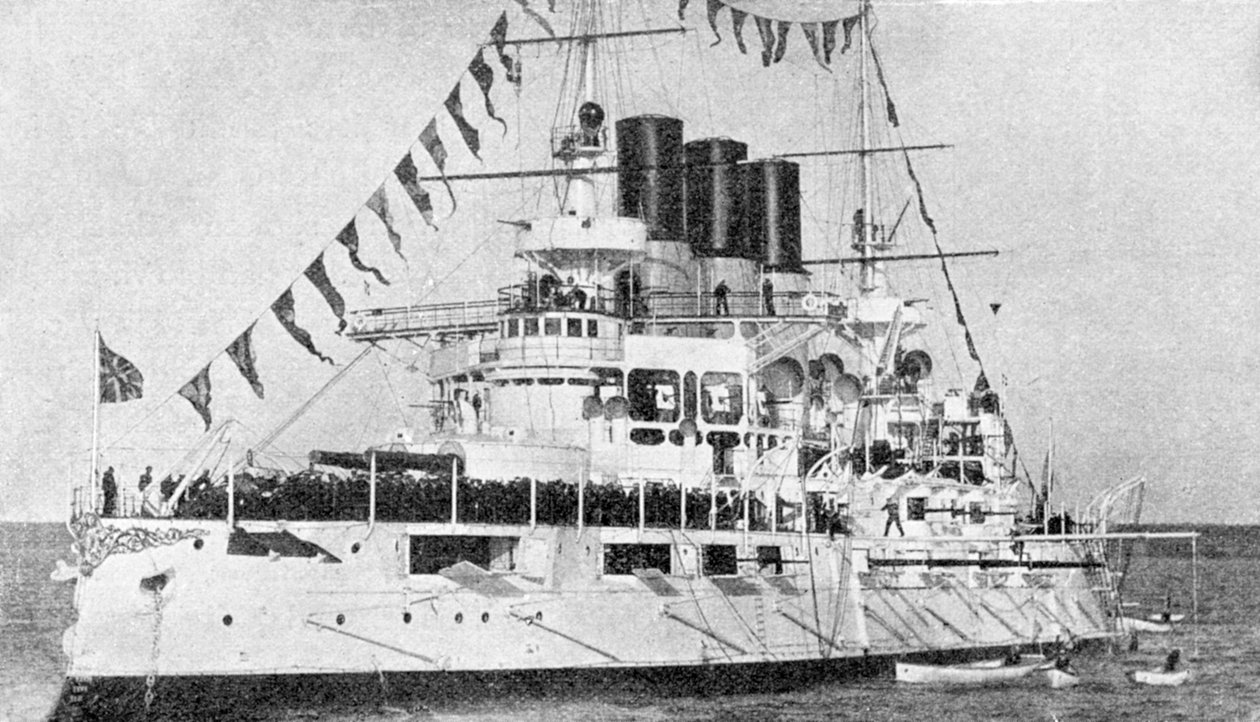 Rosyjski pancernik Retvisan, wojna rosyjsko-japońska, 1904-5 autorstwa Unbekannt