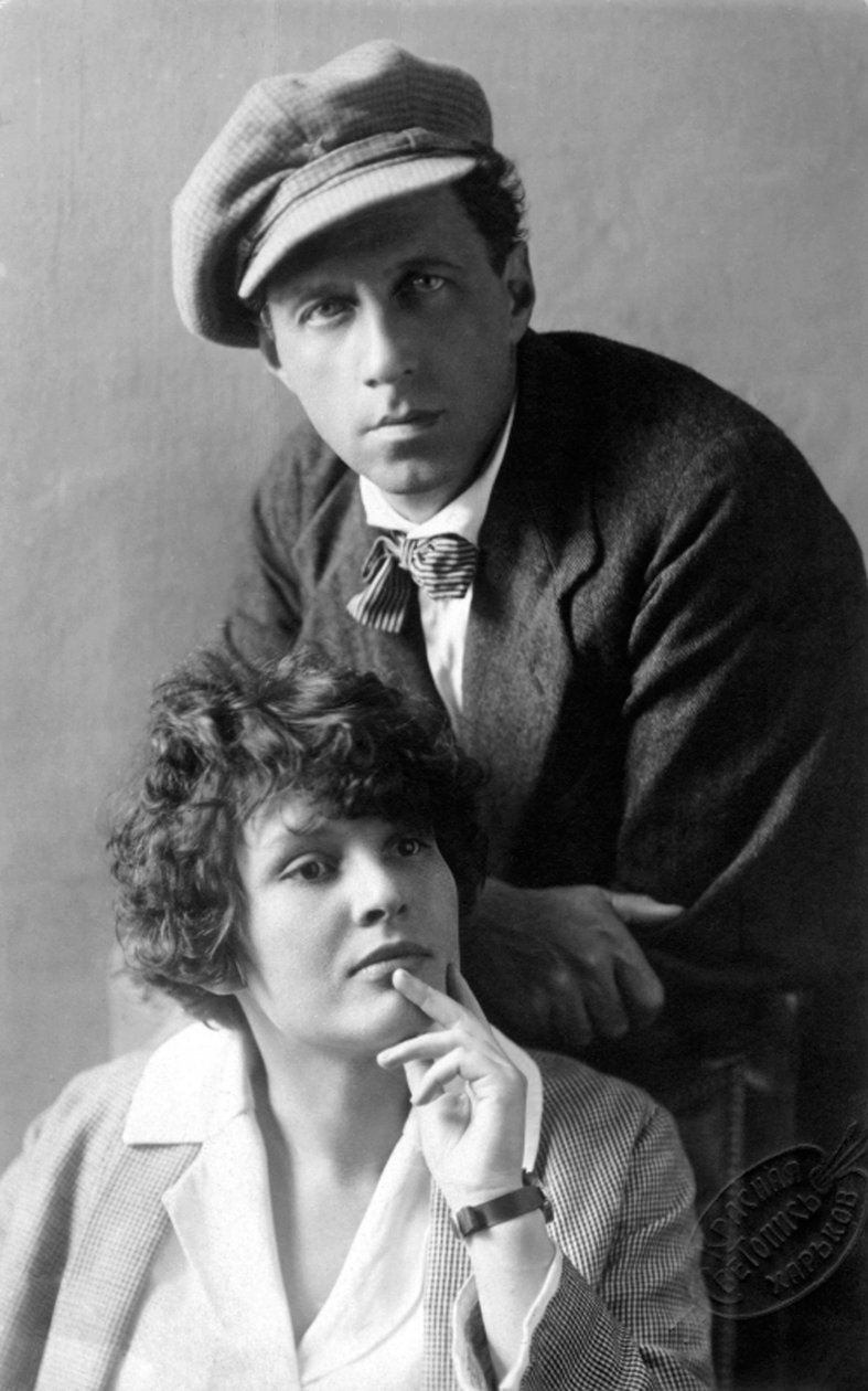 Rosyjski reżyser teatralny Wsiewołod Meyerhold i jego żona, aktorka Zinaida Raikh, początek lat 20. autorstwa Unbekannt