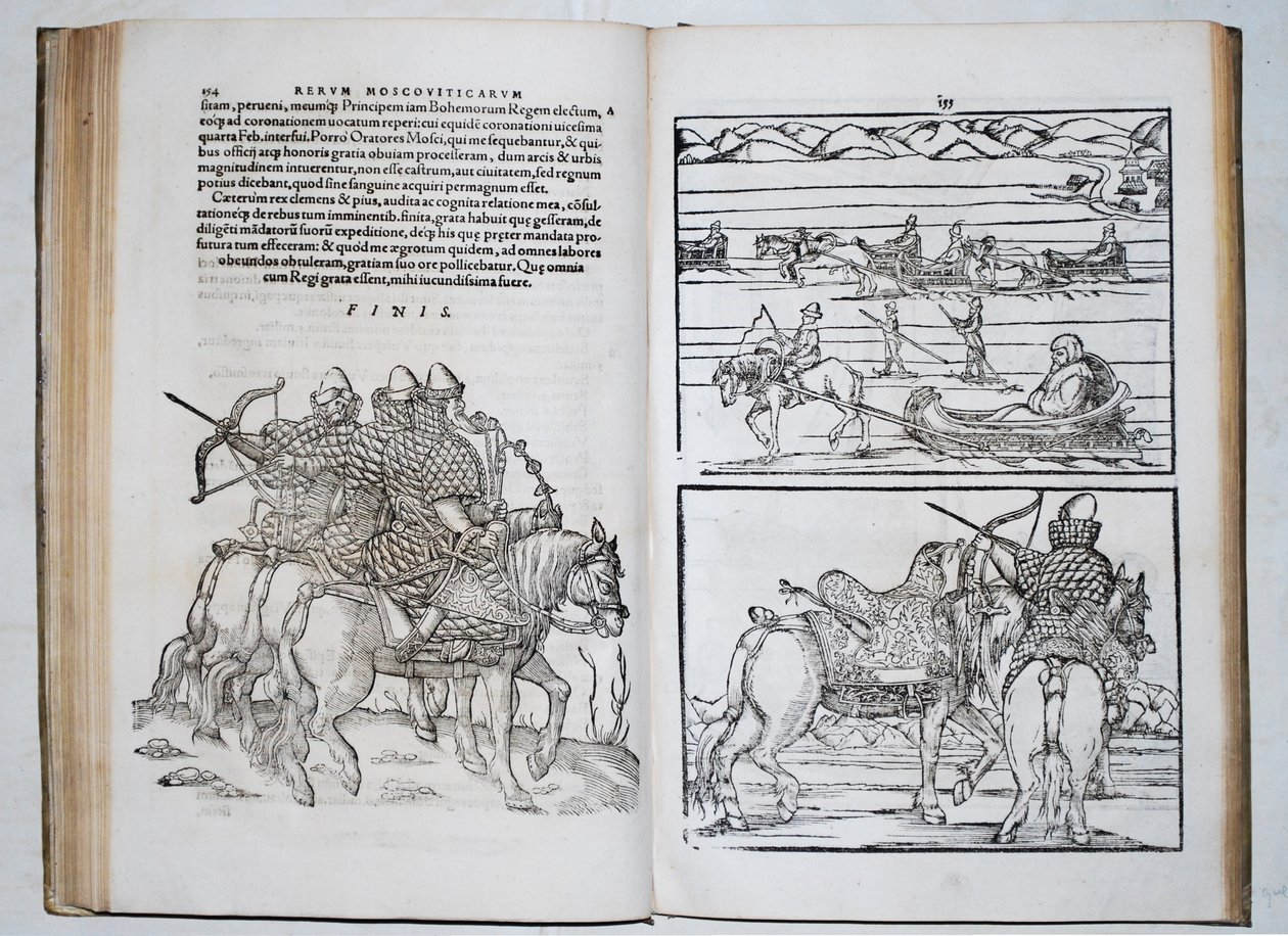 Rosyjscy wojownicy. Siegmund von Herberstein podróżuje po Rosji Od: Rerum Moscoviticarum commentarii.., 1571 autorstwa Unbekannt