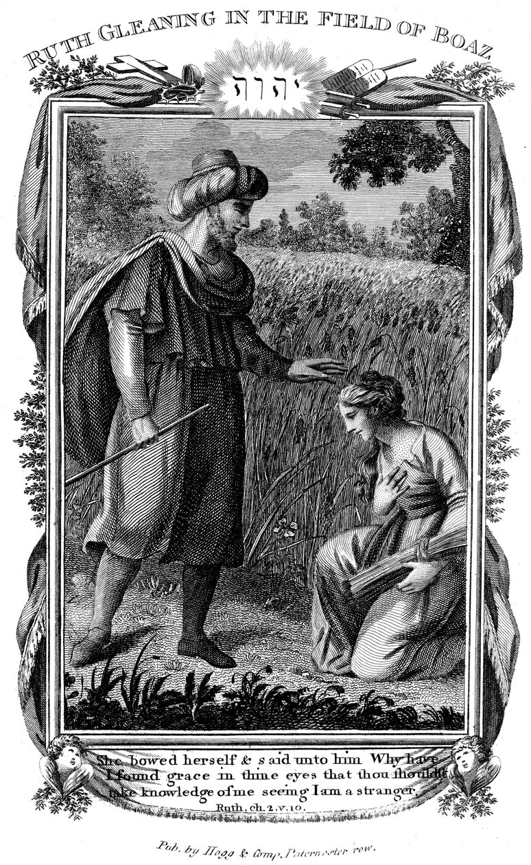 Rut zbierająca się na polu Boaza, ok. 1804 r. autorstwa Unbekannt