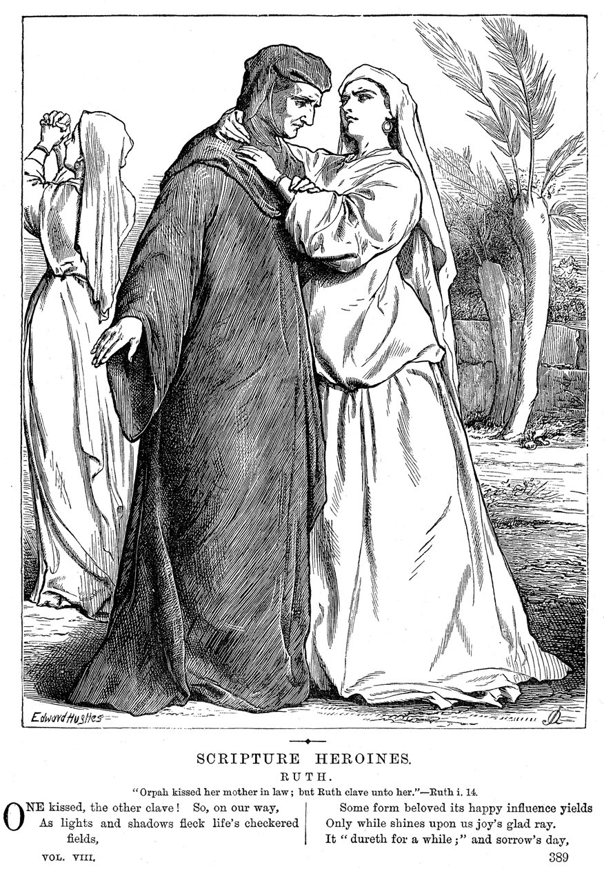 Ruth w objęciach teściowej, 1873 autorstwa Unbekannt