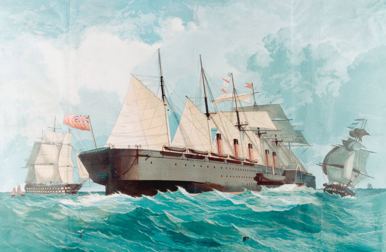 SS Great Eastern, wielki parowiec IK Brunela, 1858 autorstwa Unbekannt