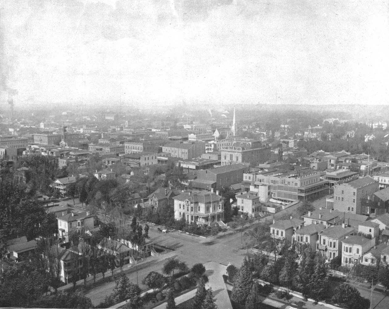 Sacramento, Kalifornia, z Kopuły Kapitolu, USA, ok. 1900. autorstwa Unbekannt