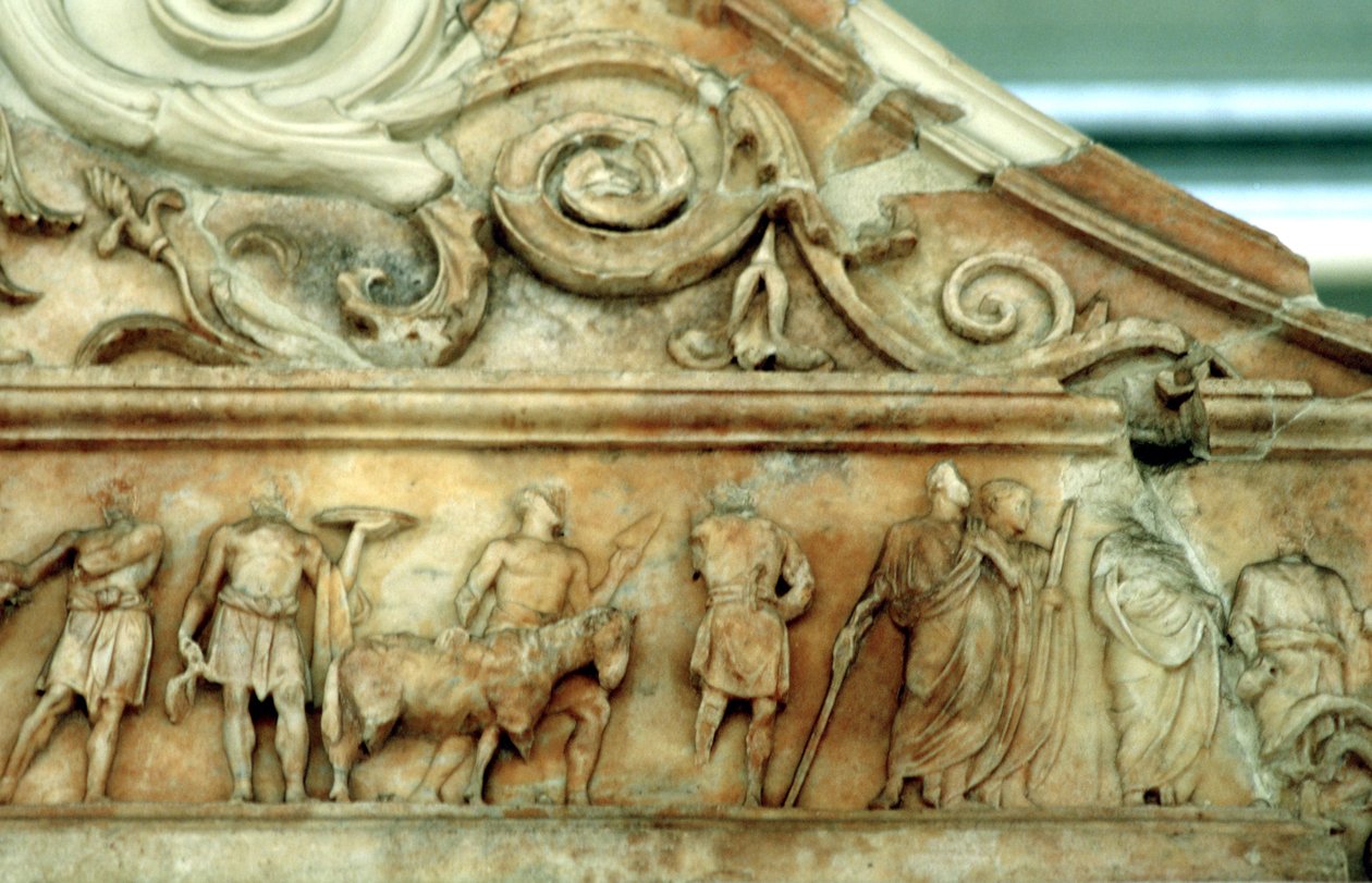 Scena ofiarna z Ara Pacis, Rzym, 9 pne autorstwa Unbekannt