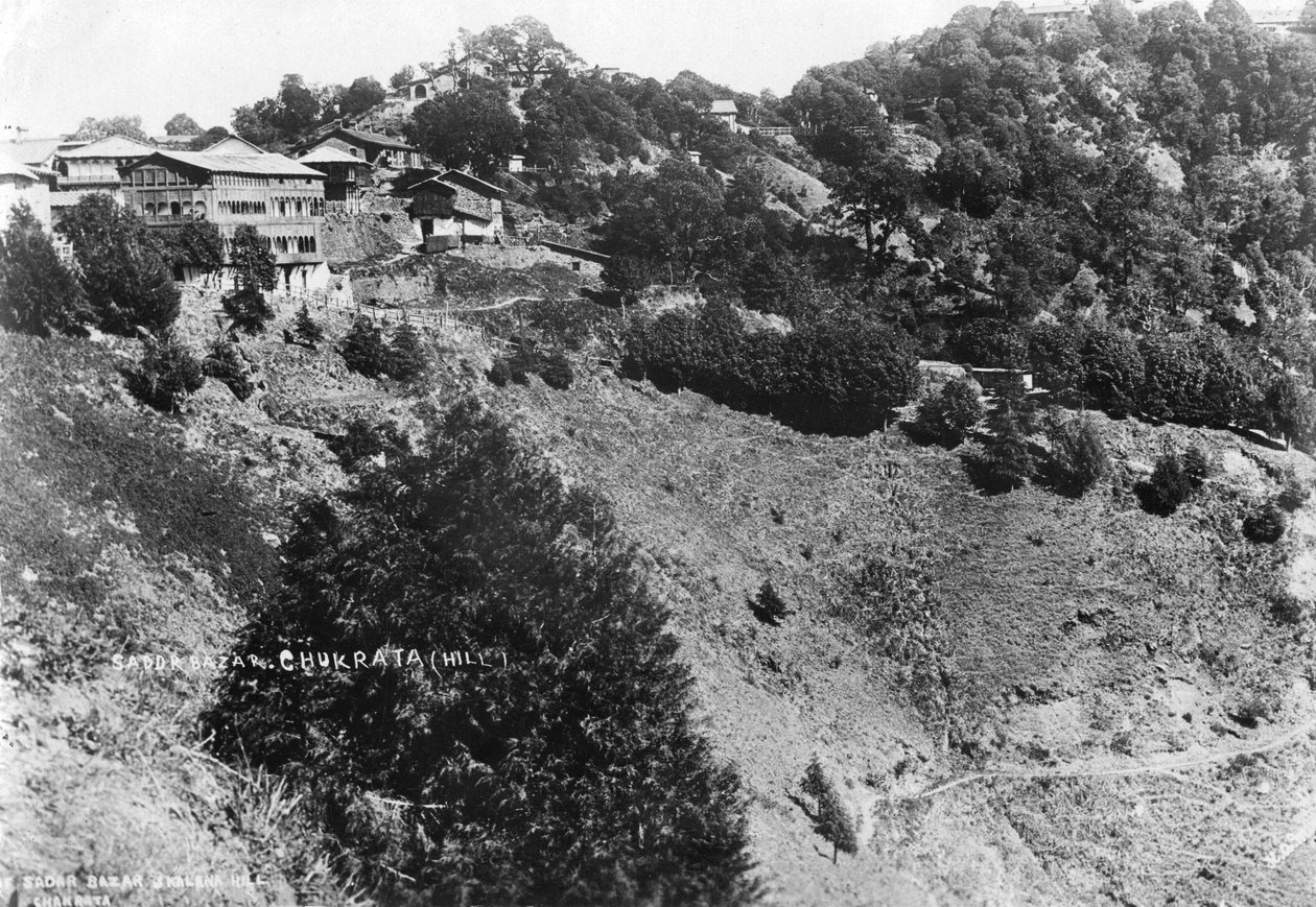 Sadar Bazar i wzgórze Kalna, Chakrata, 1917 autorstwa Unbekannt