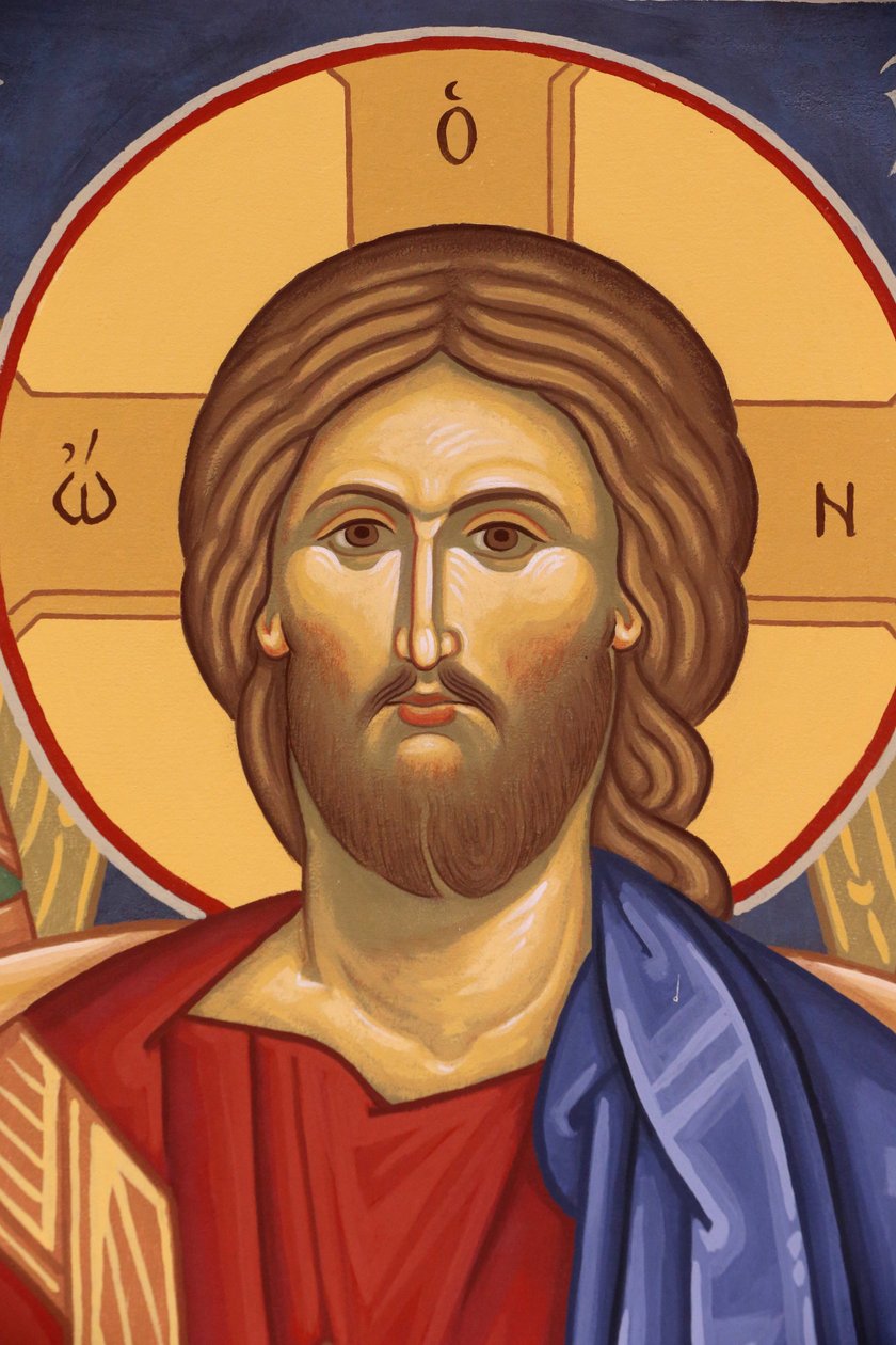 Klasztor prawosławny Saint-Antoine-le-Grand. Ikona Chrystusa Pentokratora, Saint-Laurent-en-Royans, Francja autorstwa Unbekannt