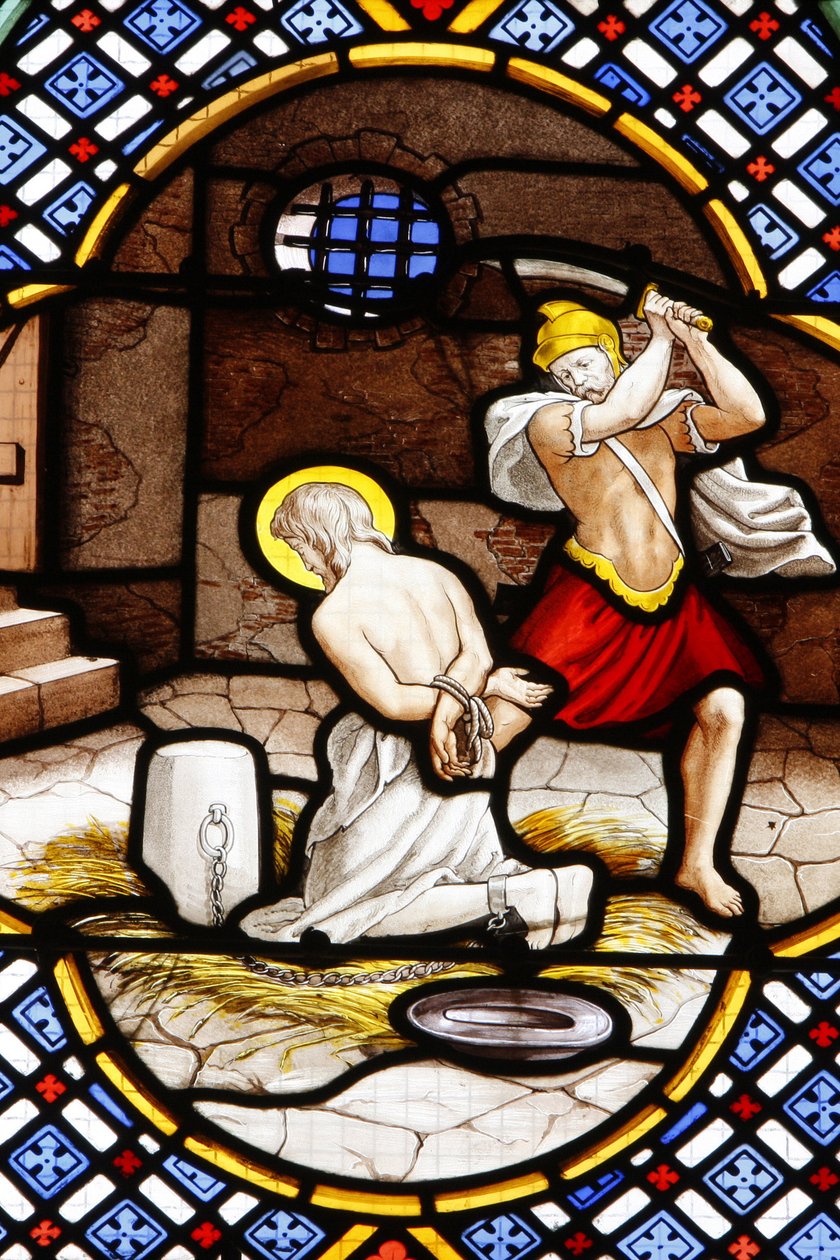 Katedra Saint-Corentin (Saint Corentin), Quimper Witraże: śmierć Jana Chrzciciela, Quimper, Francja autorstwa Unbekannt