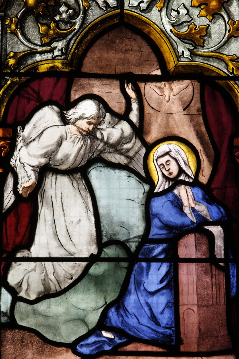Katedra Saint-Corentin (Saint Corentin), Quimper Witraże: Zwiastowanie, Quimper, Francja autorstwa Unbekannt