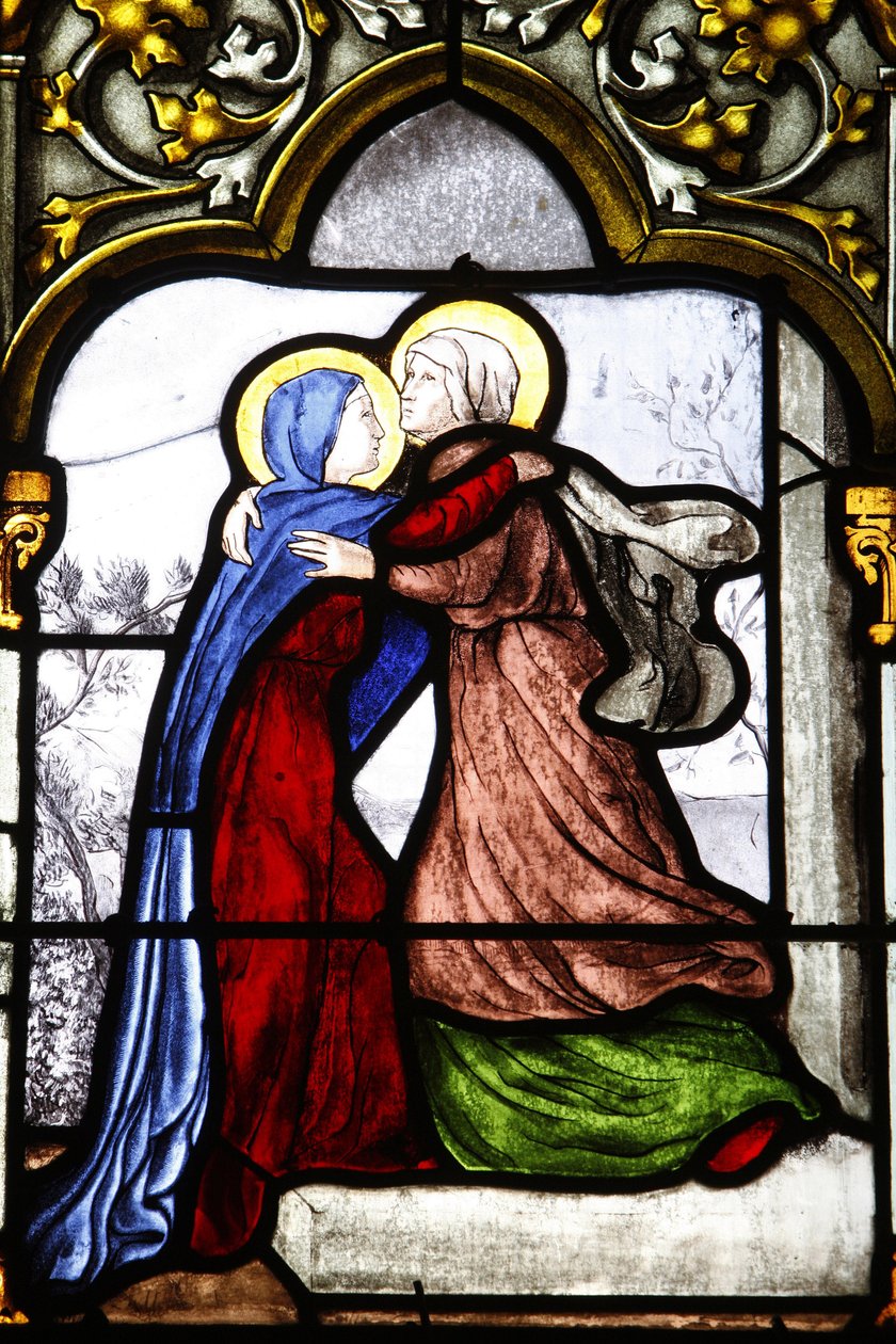 Katedra Saint-Corentin (Saint Corentin), Quimper Witraże: Nawiedzenie, Quimper, Francja autorstwa Unbekannt