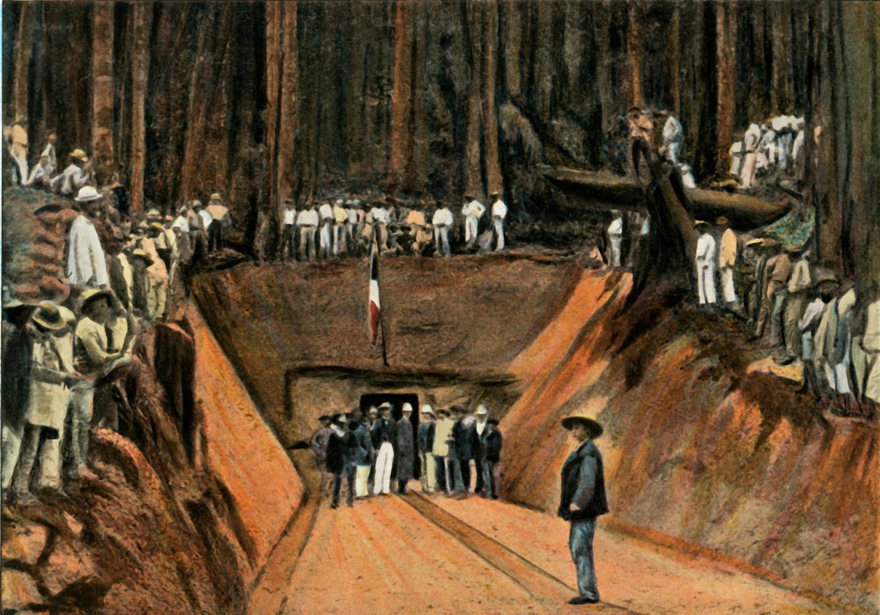 Saint-Elie. Inauguracja De La Premiere Mine De Quartz, Saint-Elie. Pierwsza kopalnia kwarcu, 1900. autorstwa Unbekannt