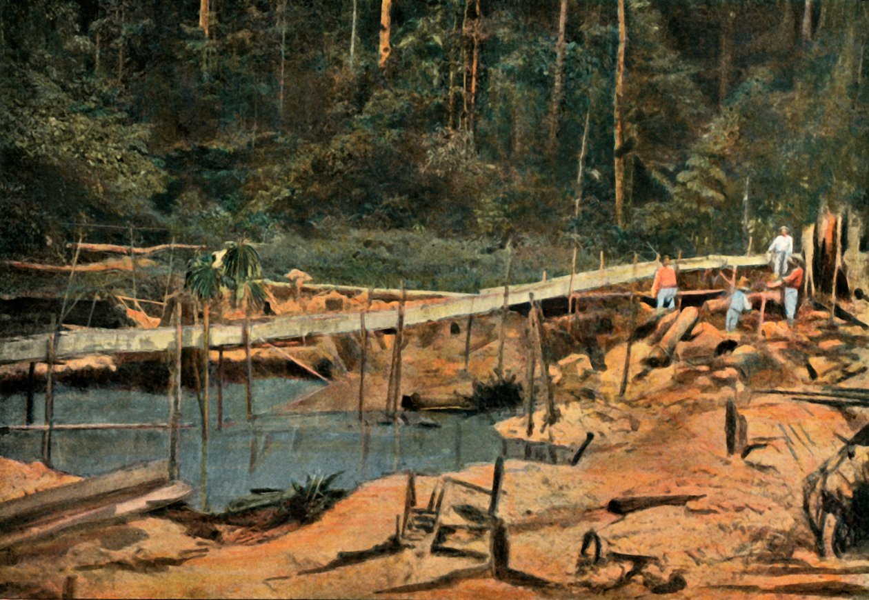 Święty Eliasz. Le Schluss Rigole Pour LOr, Śluza, poszukiwanie złota, 1900. autorstwa Unbekannt
