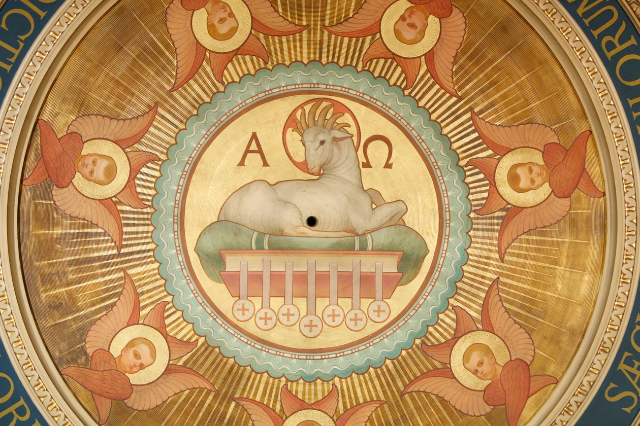 Kościół Saint-Francois Xavier, Baranek Boży (Agnus Dei), Paryż, Francja autorstwa Unbekannt