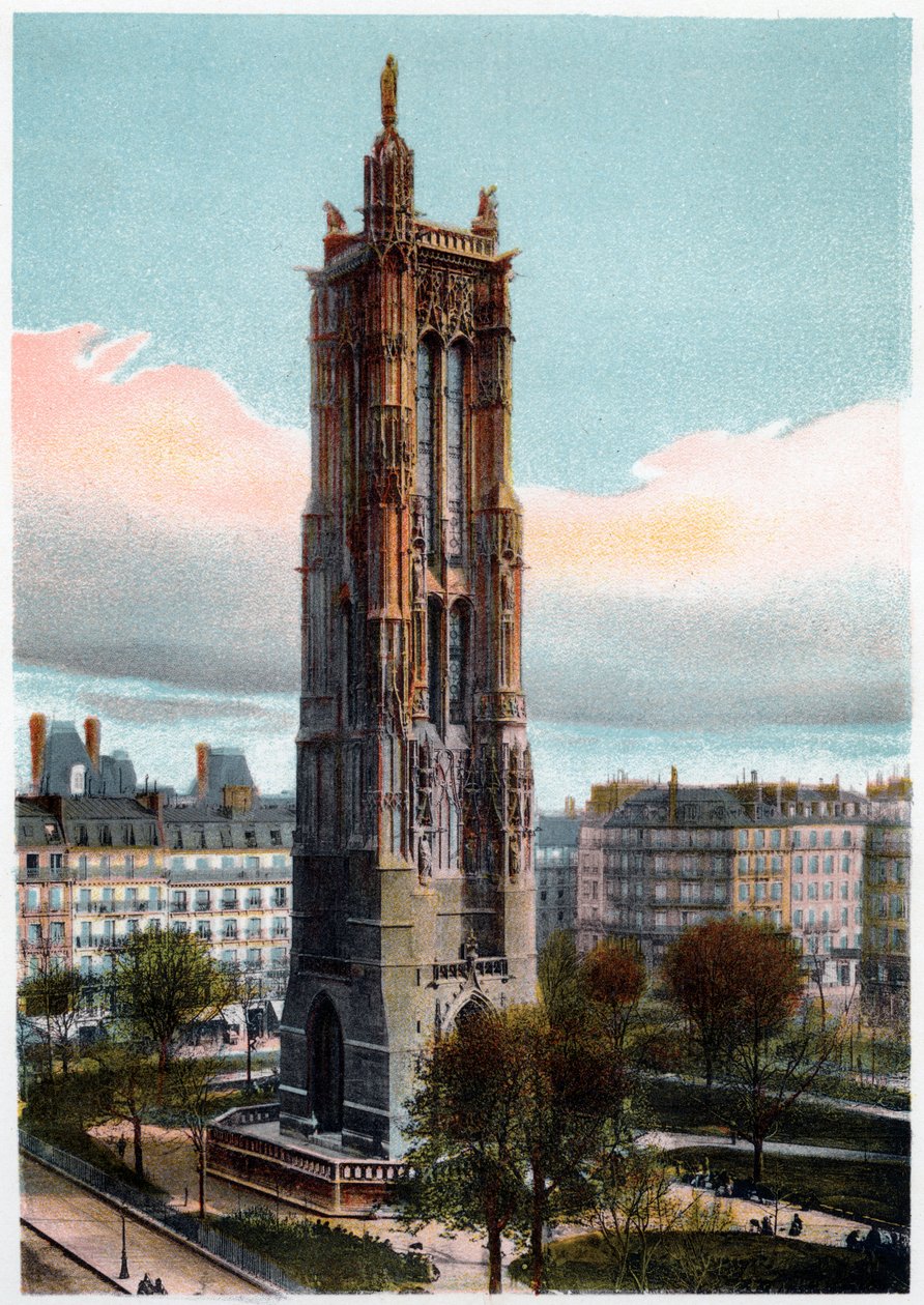 Wieża Saint-Jacques, Paryż, ok. 1900 autorstwa Unbekannt