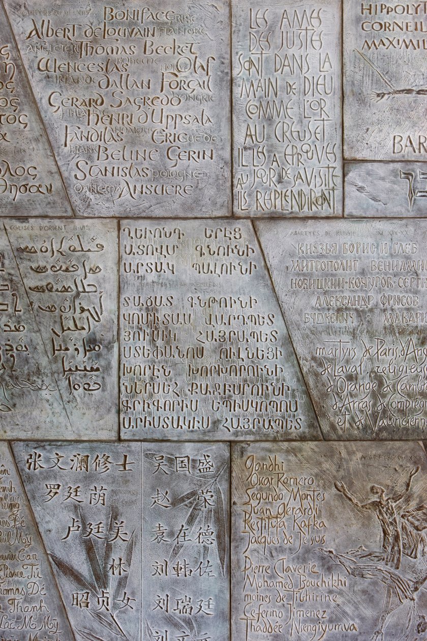 Bazylika opactwa Saint-Maurice, Brama Męczenników Madeleine Diener, Saint-Maurice, Suisse autorstwa Unbekannt