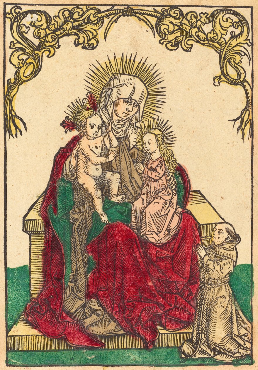 Św. Anna, Madonna z Dzieciątkiem i mnich franciszkański, ok. 1930 r. 1500. autorstwa Unbekannt