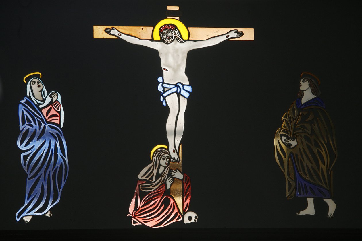 Okładka kościoła koptyjskiego św. Antoniego: Jezus na krzyżu, Jerozolima, Izrael autorstwa Unbekannt