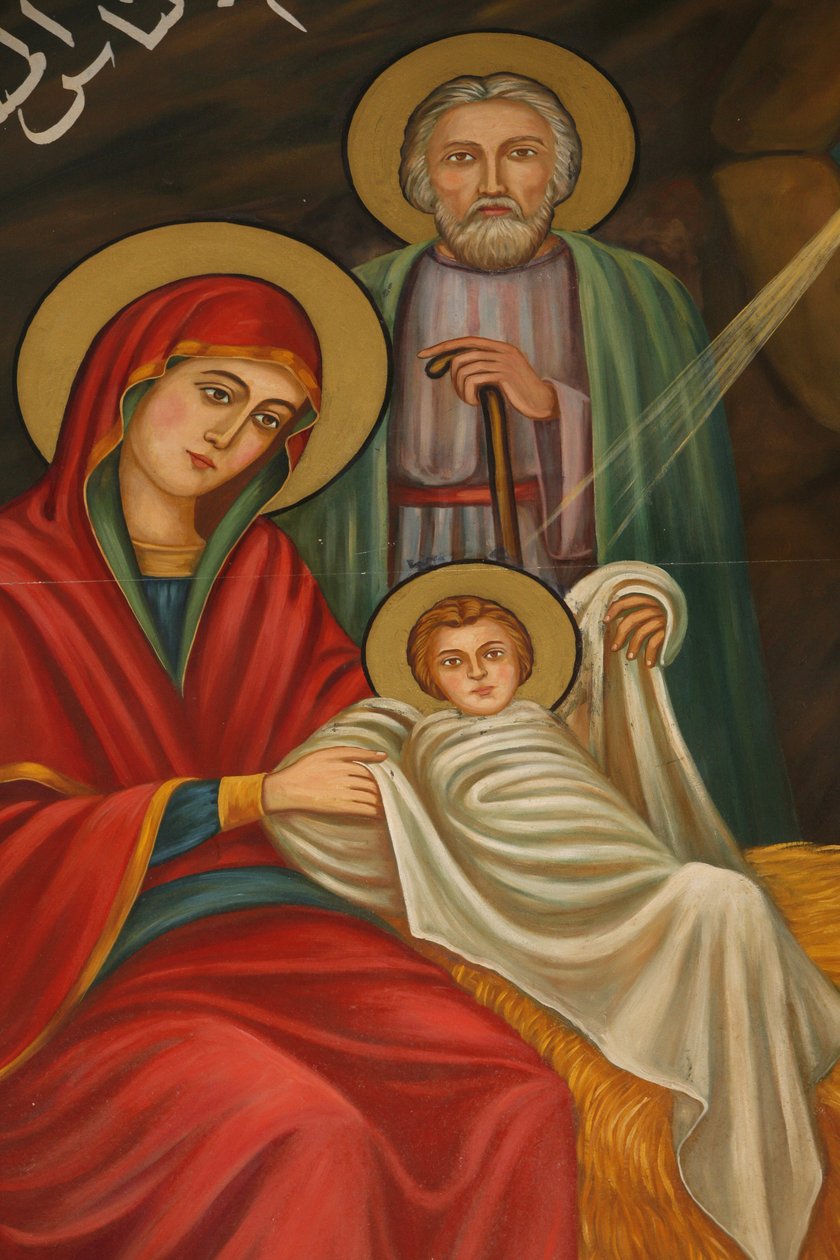 Obraz szopki kościoła koptyjskiego św. Antoniego, Jerozolima, Izrael autorstwa Unbekannt