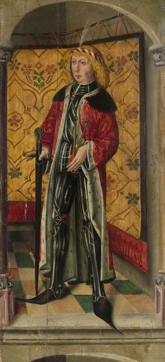 Św. Jerzy i Św. Sebastian, ca. 1480. autorstwa Unbekannt