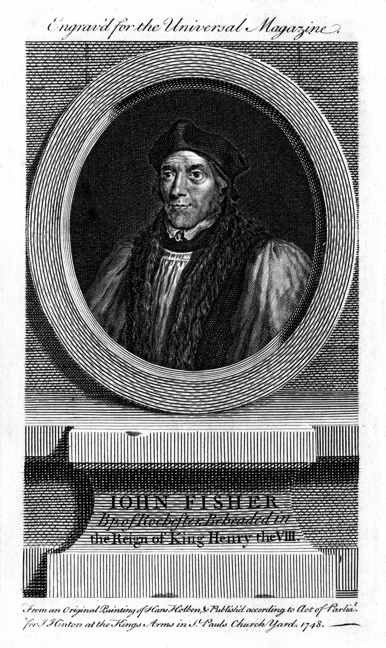 Święty Jan Fisher, angielski biskup katolicki, kardynał i męczennik, 1748 autorstwa Unbekannt