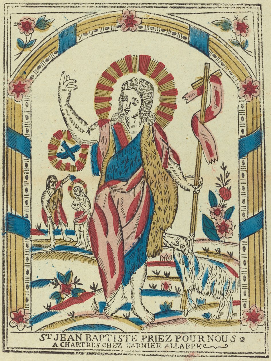 Św. Jan Chrzciciel módl się za nami, c. 1820. autorstwa Unbekannt